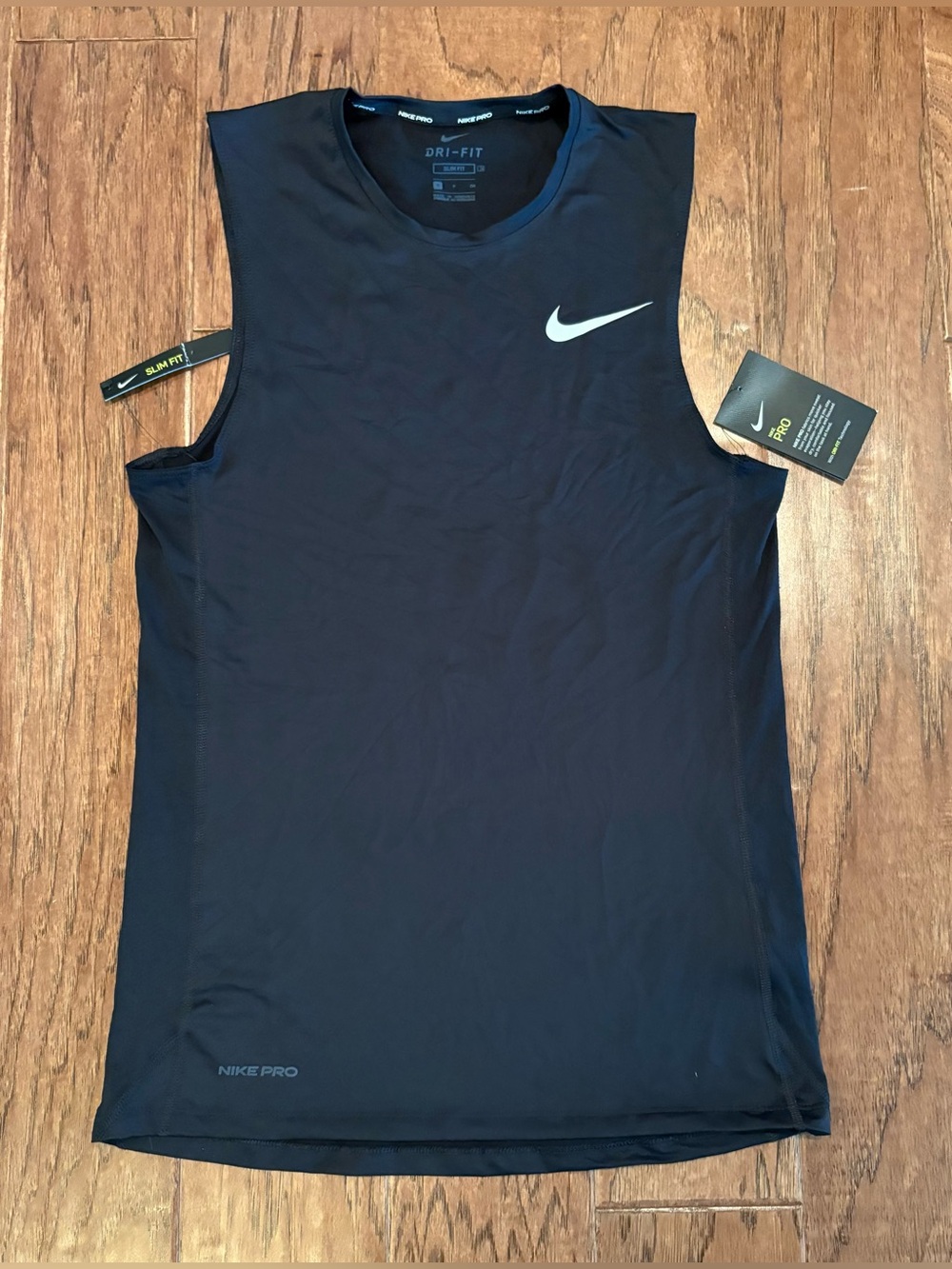 Nike Pro Dri-FIT Men’s Slim Fit Sleeveless Training Top Black Size Small NWT